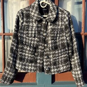 Mac & Jac Monochrome Tweed Blazer EUC